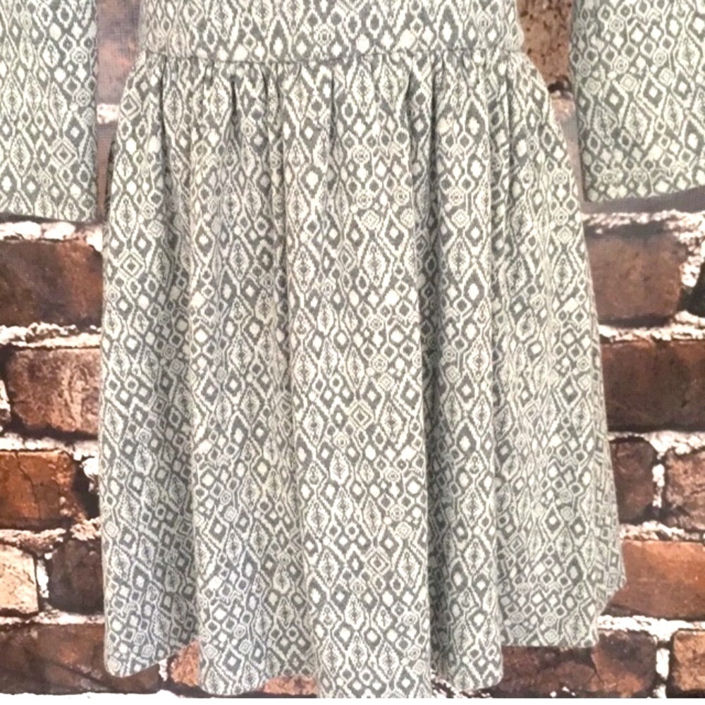 BP Nordstrom Dress Flare White Gray Diamond Medium - Picture 6 of 8